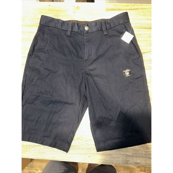 Volcom Men's Vmonty Stretch 22" Chino Shorts. Size 31. Navy Blue. NWT. N - Picture 1 of 9